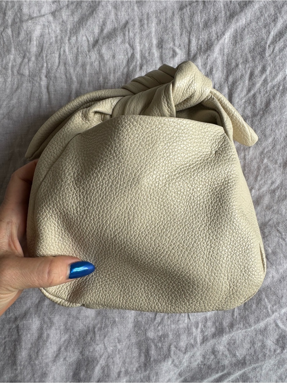 Cuyana Ivory Clutch with Chain